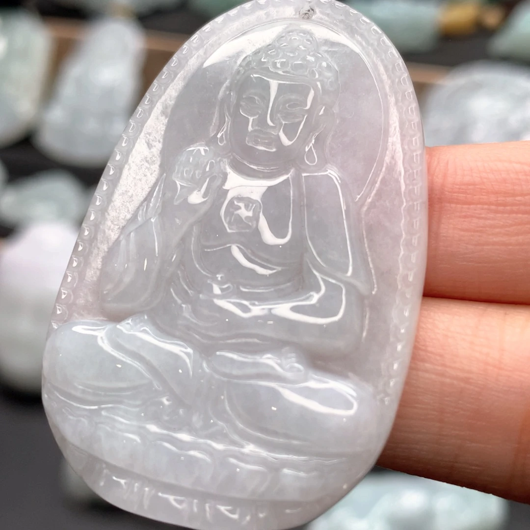 翡翠未镶嵌颈饰阿弥陀佛