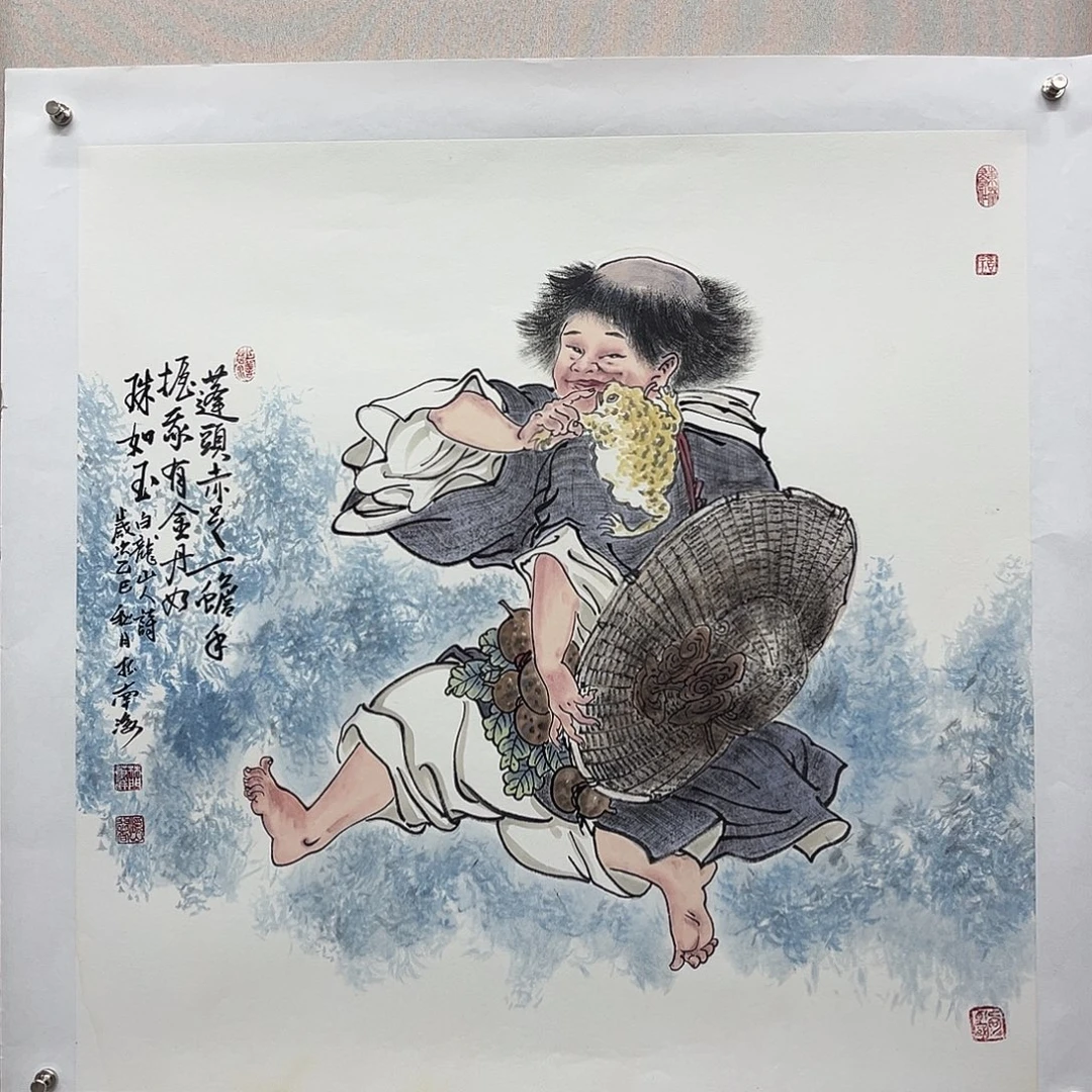 国画艺术家真人手绘