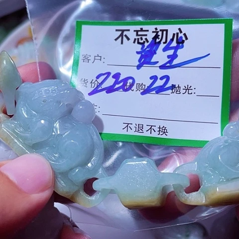 资***宝翡翠未镶嵌颈饰缅甸