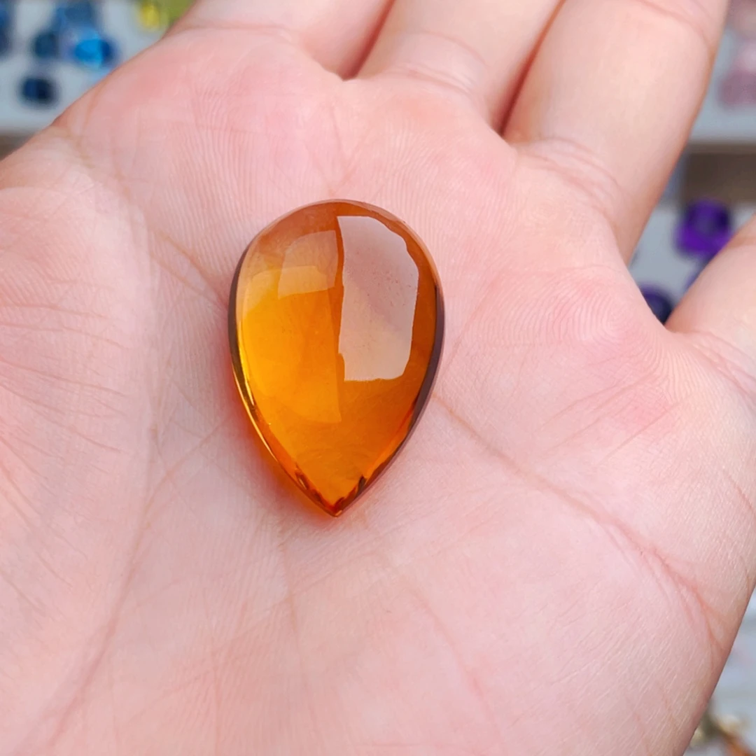 未镶嵌珠宝半成品水晶天然保真黄水晶裸石
