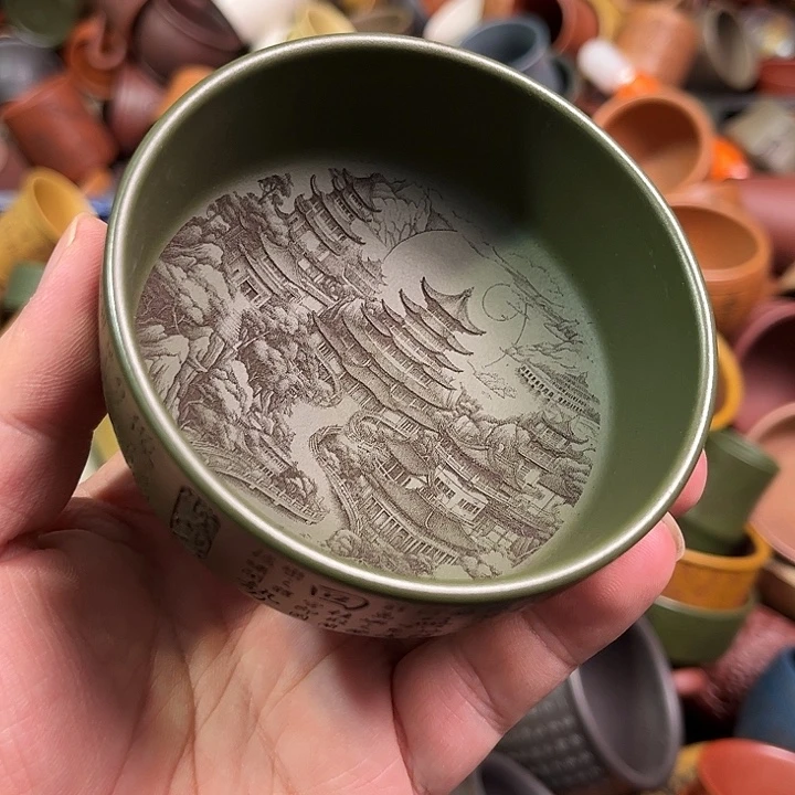 紫砂茶杯全手工紫砂主人杯