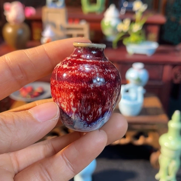 摆件微陶老王迷你花瓶