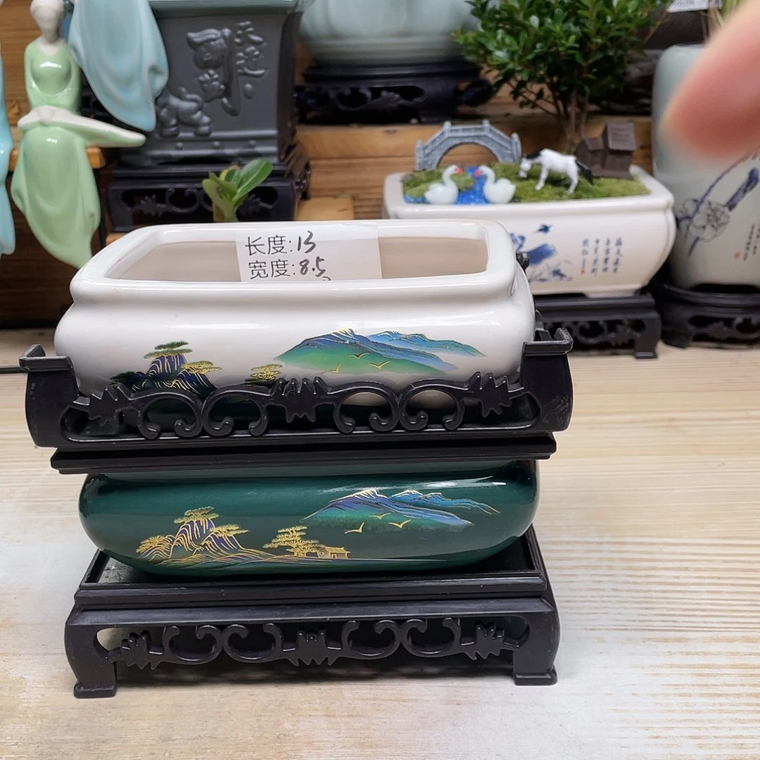 紫砂花盆陶瓷艺术花盆陶瓷