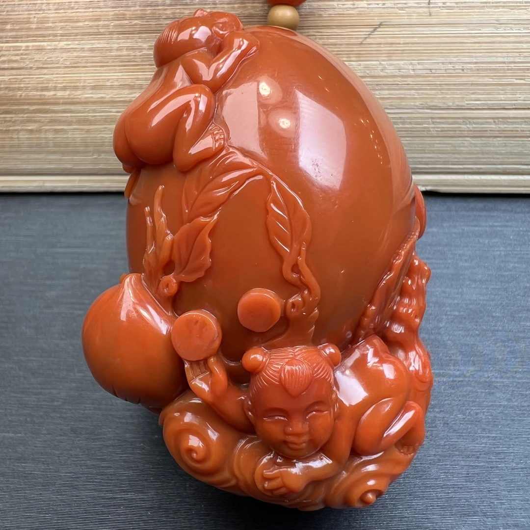 天然南红玛瑙挂件