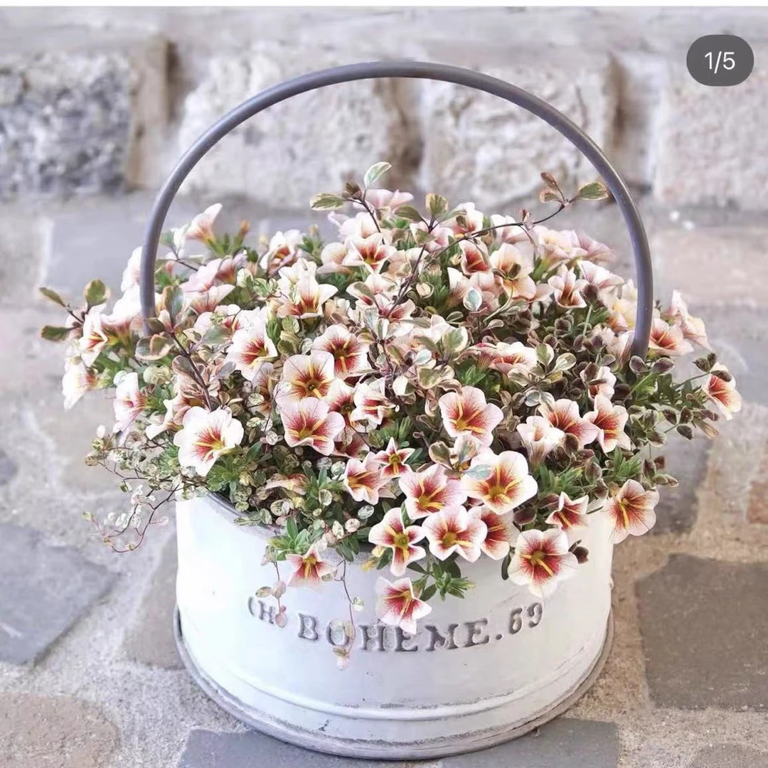 【南乔花园】ins铁皮花盆草花套盆 花园杂货