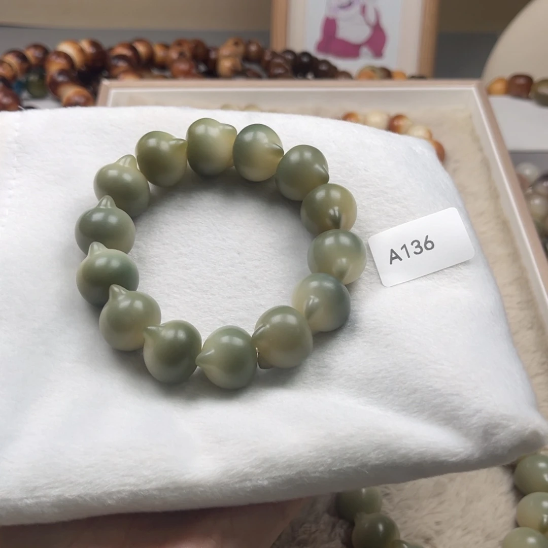 手串菩提根/象牙果WA136猫头20mm+通货