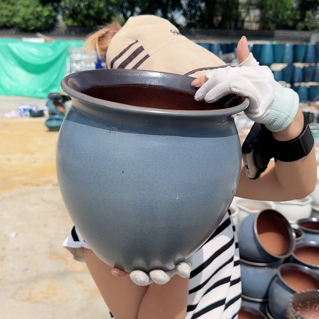 紫砂花盆王嫂花盆0923-108高24口24