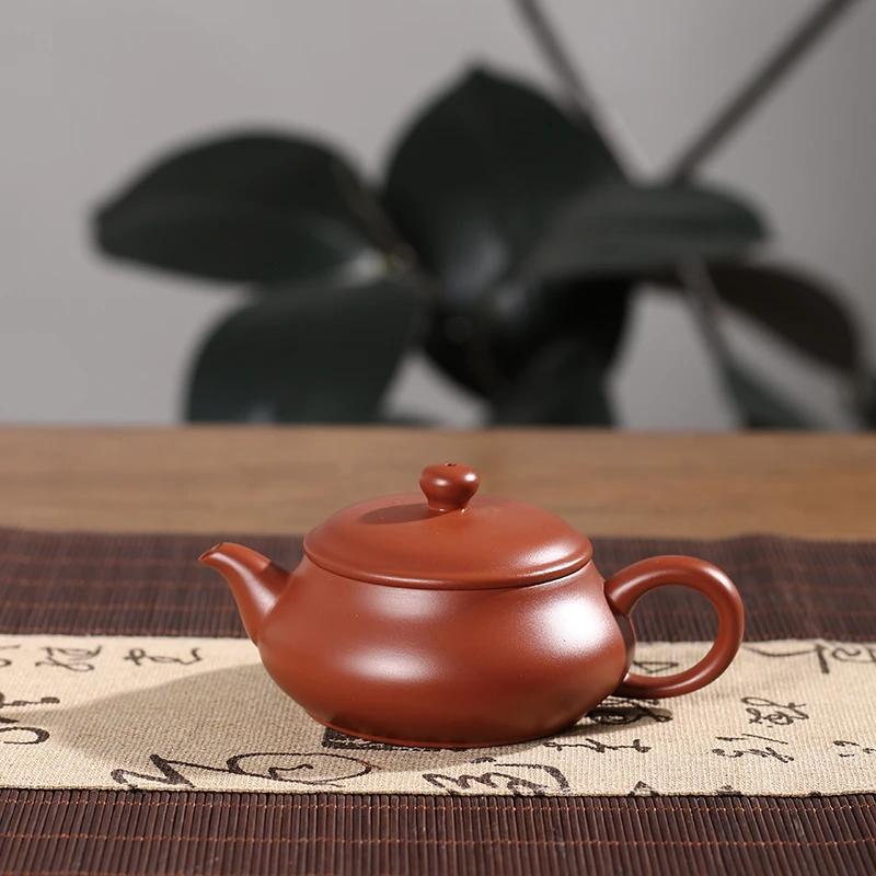 潮州手拉壶全手原矿朱泥大宽口明炉壶三杯工夫茶小茶壶纯手工茶壶