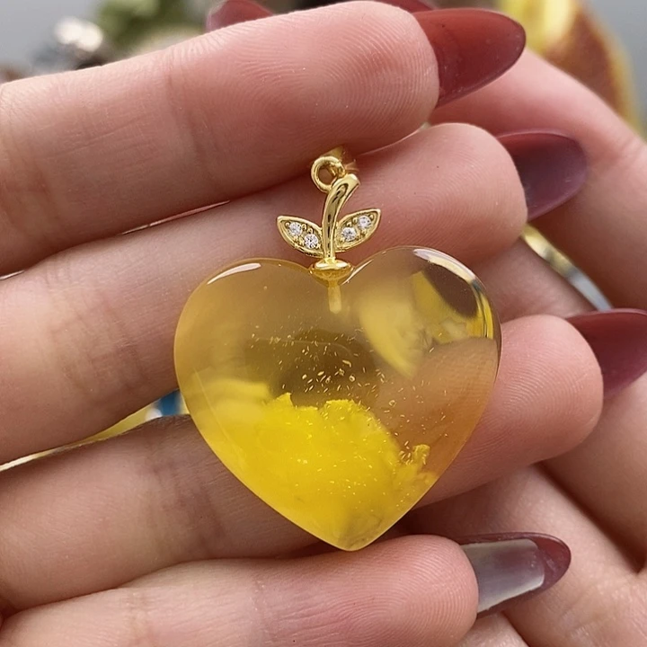 琥珀颈饰未镶嵌吊坠