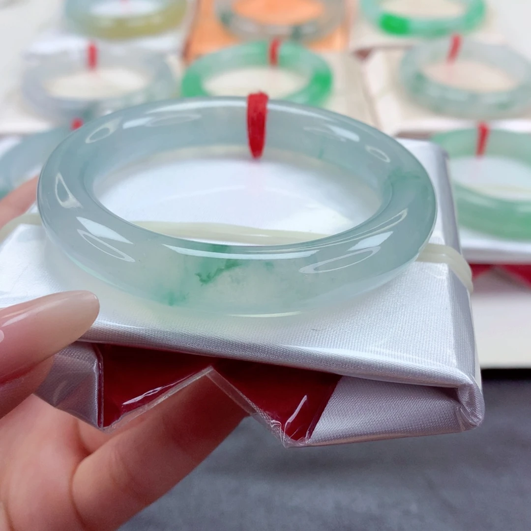 未镶嵌手镯翡翠9905雯华若锦 细腻 皎洁 起光