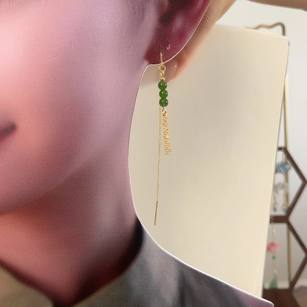 银S925镶嵌淡水珍珠耳饰