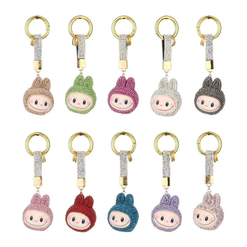 铜合金婚庆饰品 时尚气质彩色可爱小兔百搭挂件（颜色随机）