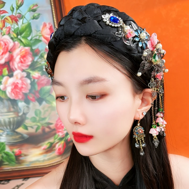 【蝶恋花】原创自制手作新中式国风流苏发箍气质头箍云间汉服古风