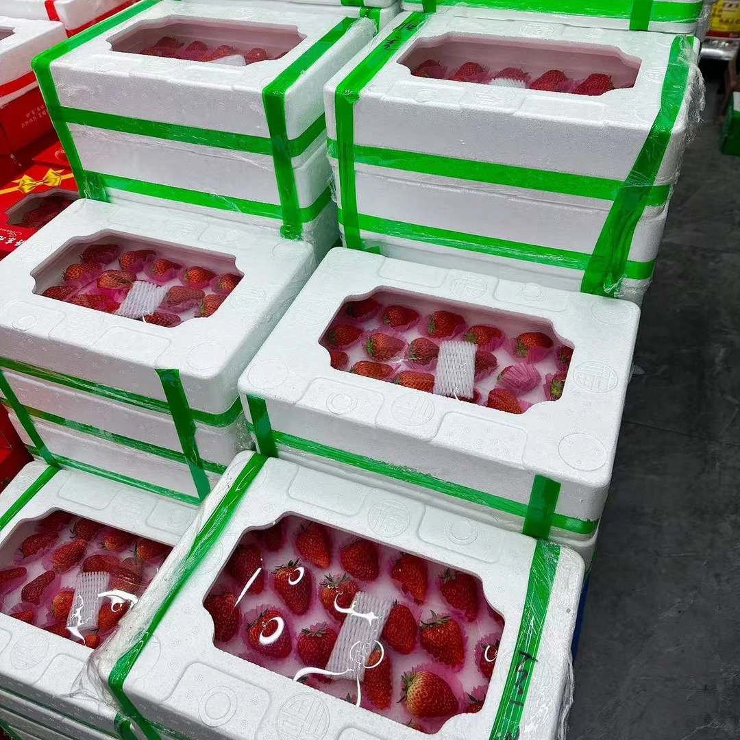 绿色天窗丹东草莓 发3箱 毛重3.4斤左右