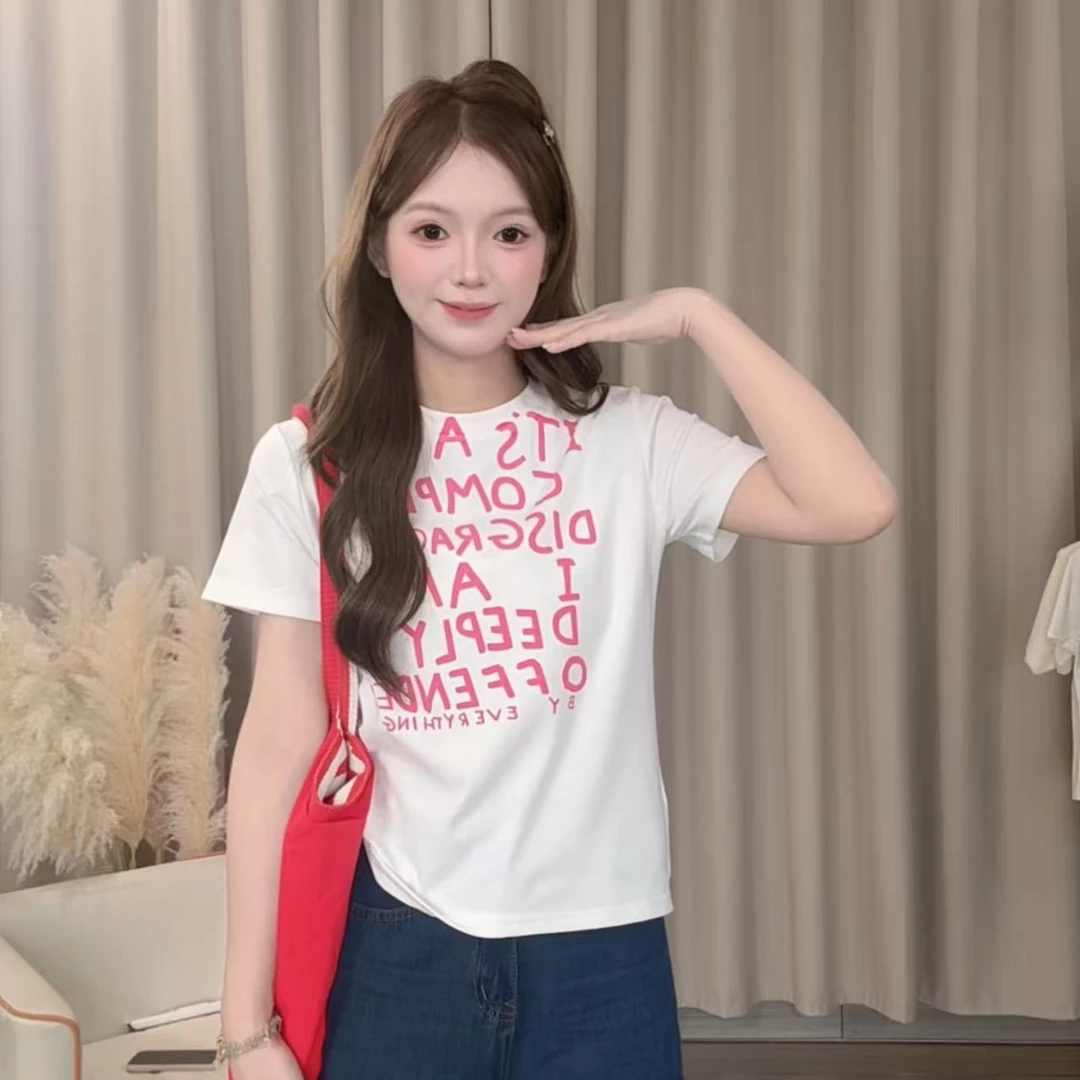 2025年夏季时尚百搭潮流设计师新款上新通勤ins风显瘦T恤女003