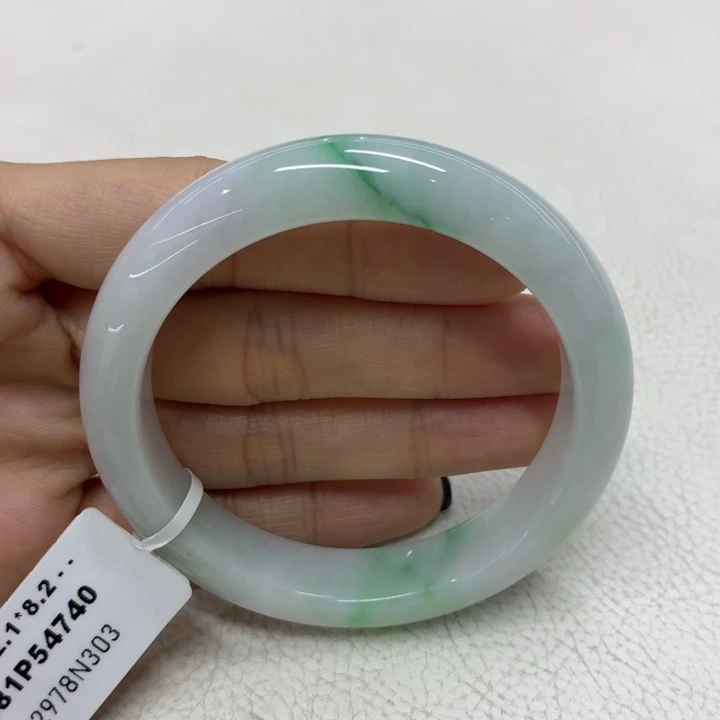 翡翠未镶嵌手镯缅甸翡翠手镯53.7