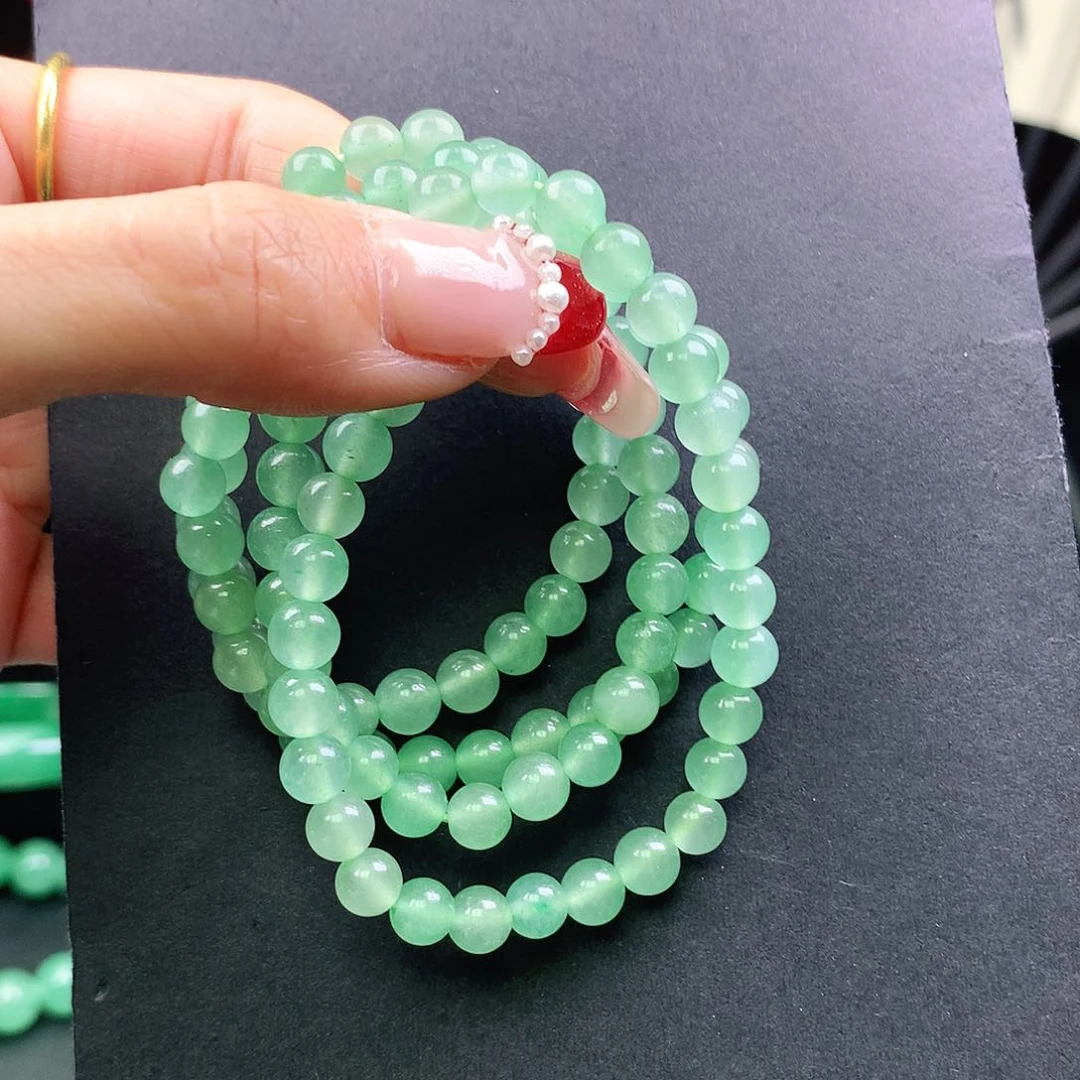 石英质玉珠串未镶嵌