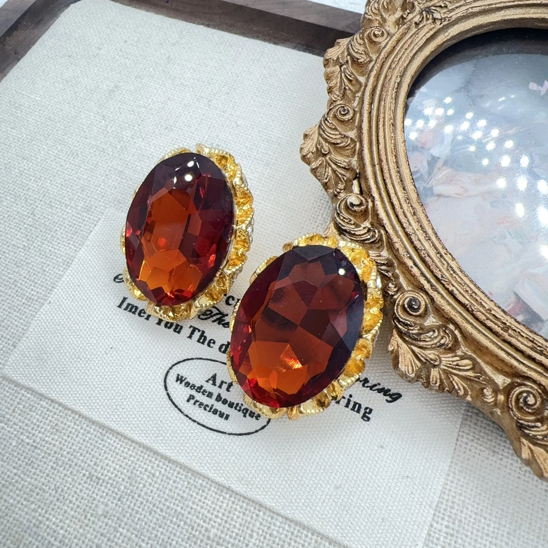 合金琉璃耳饰 2119 气质百搭时尚复古简约清新古风vintage耳饰