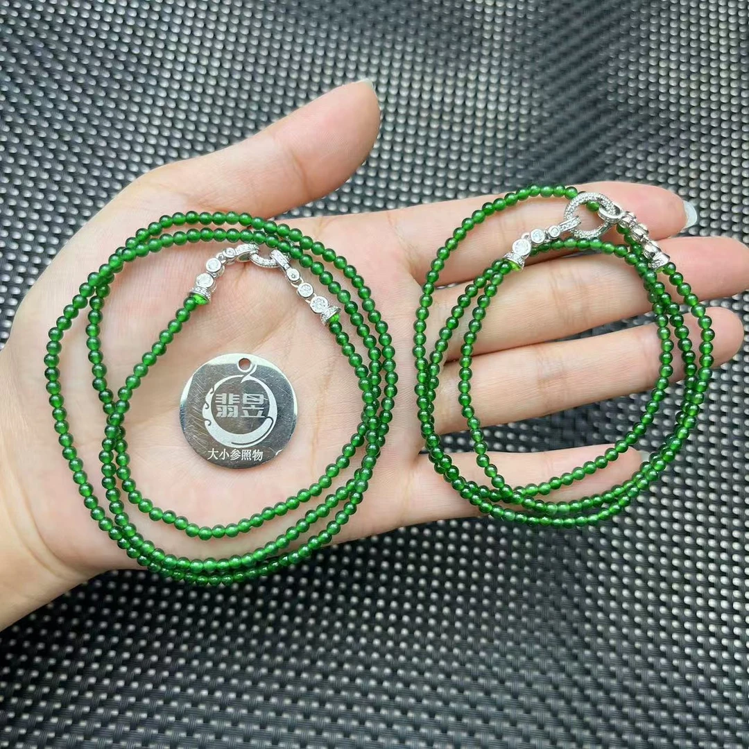 翡昱-N11-23860-天然A货翡翠珠链/约2.9+/约180颗/-多样性发其一C