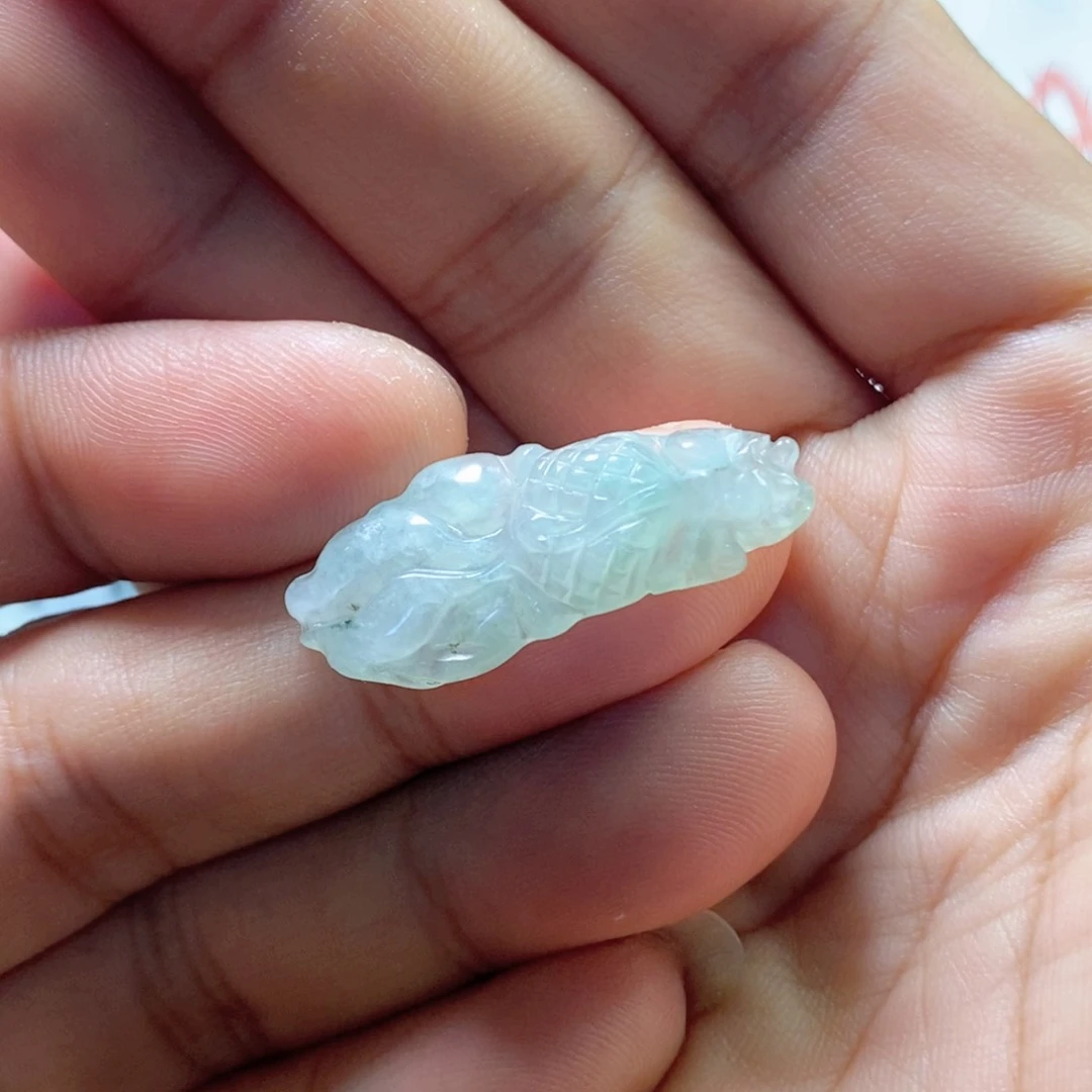 翡翠未镶嵌颈饰缅甸翡翠A货金鱼吊坠