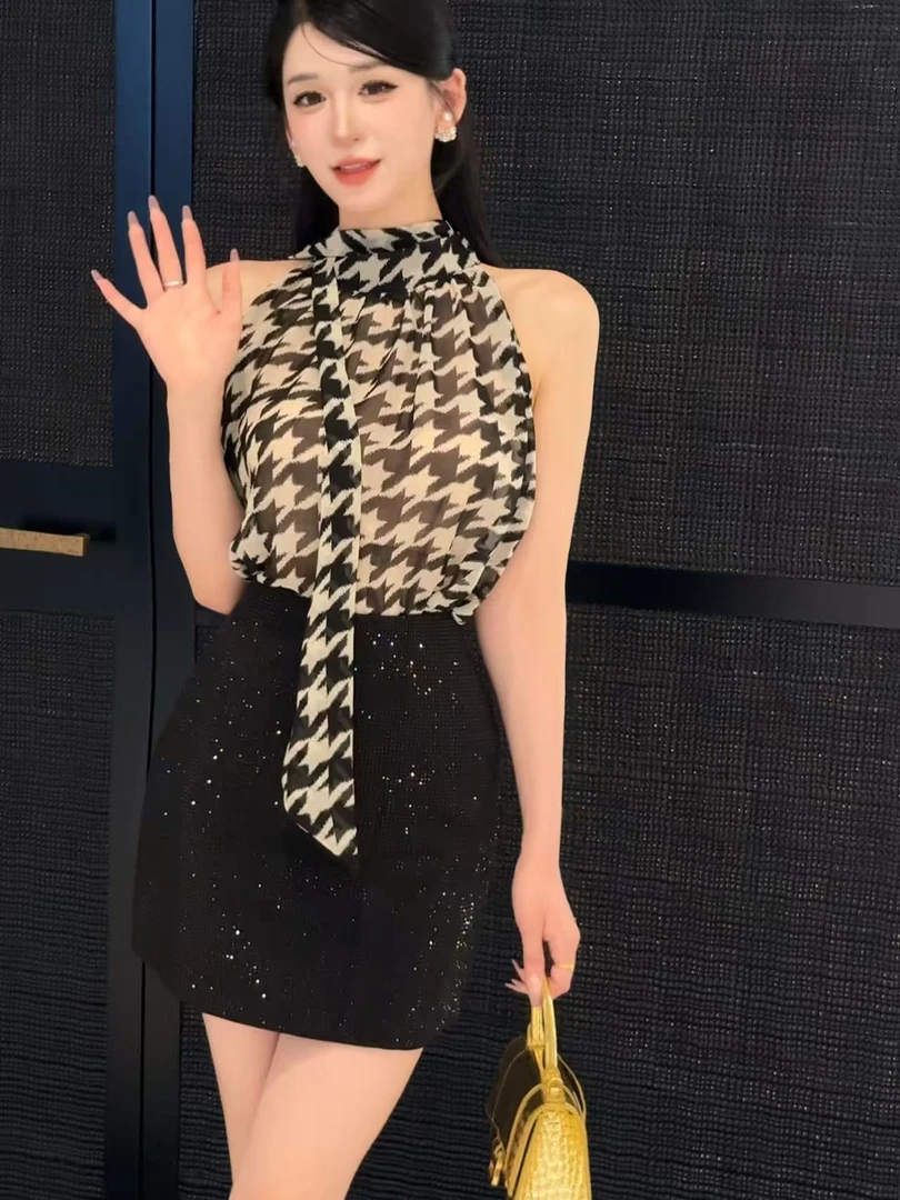 只想静静【千鸟格】气质显瘦百搭女装