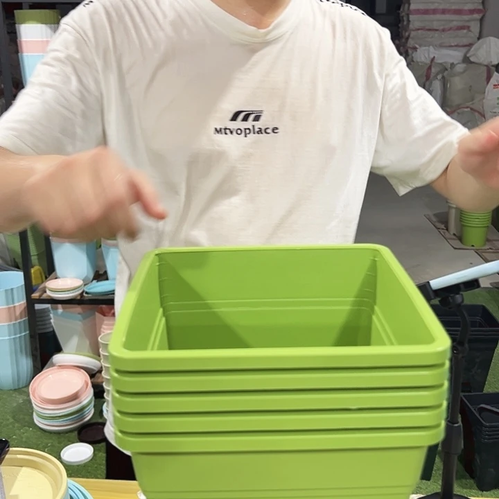 瑕疵方形口23高26果绿无托5只