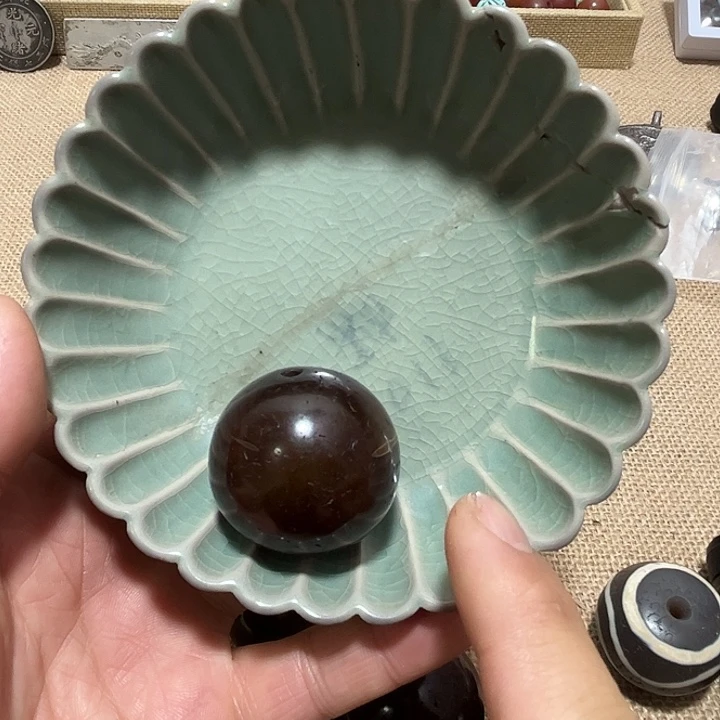 摆件中**化瓷器老物件摆件手工