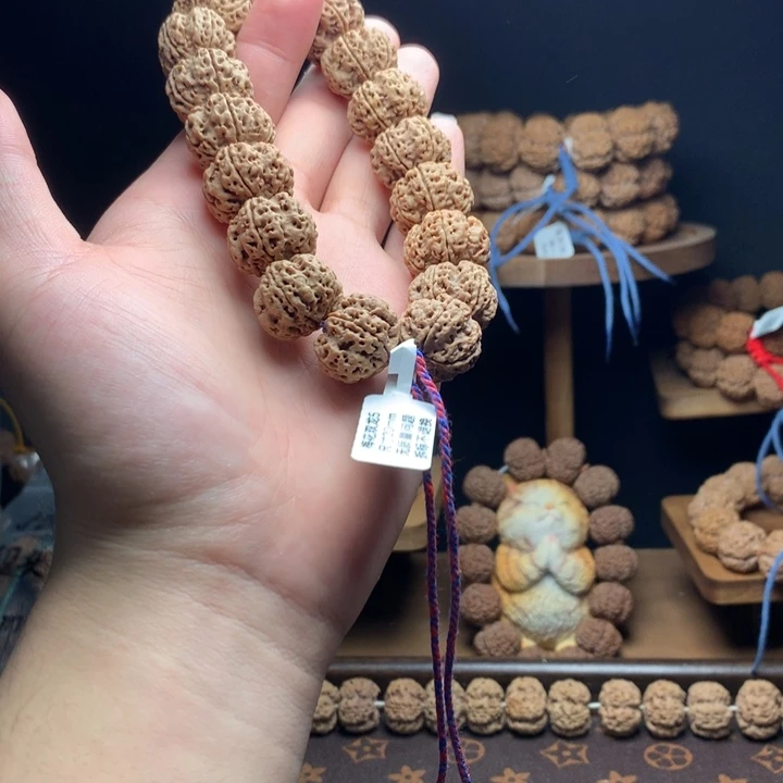 金刚菩提吊坠古龙蜂窝梅花双龙精品20mm