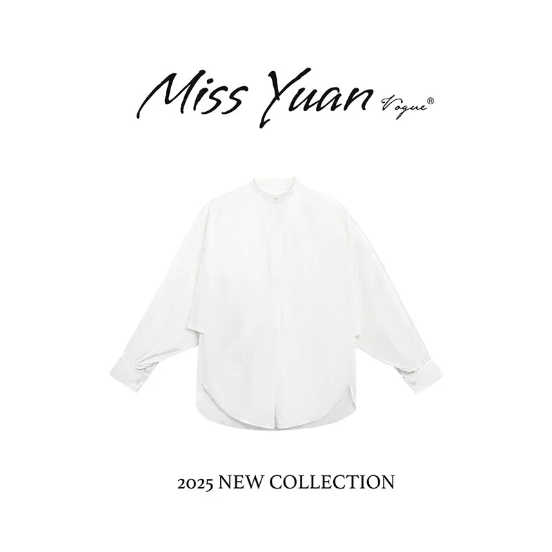 M.Y. 媛总 2025秋季新款简约通勤衬衫气质百搭女上衣1LY2881M