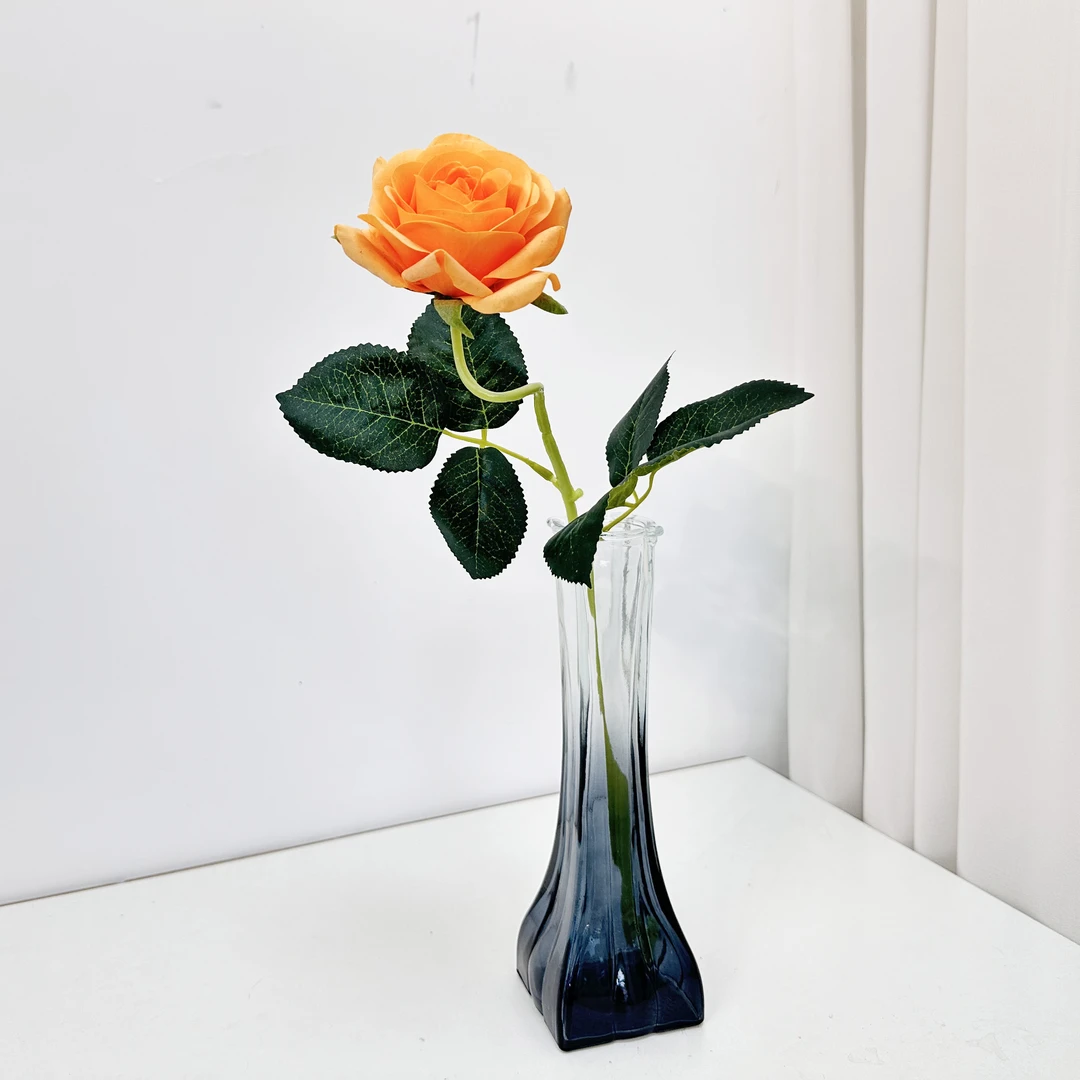 手感保湿玫瑰花苞假花仿真花摆设客厅装饰花艺摆件绢花餐桌花摆花