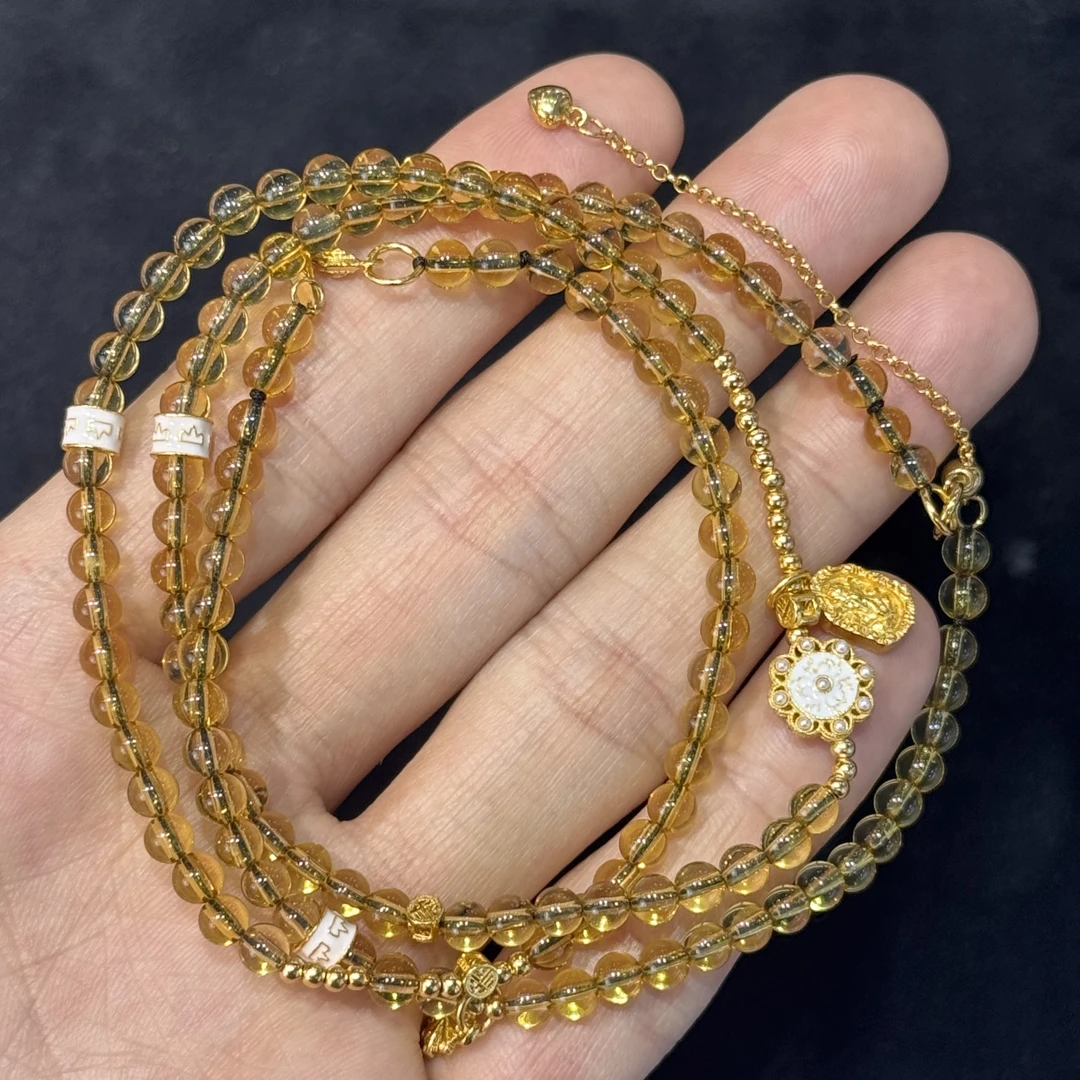 【子选好物】12 ZC13148-琥珀项链手链两用款-多样性发其一-4mm