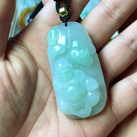 颈饰未镶嵌翡翠福豆豆珠宝翡翠颈饰