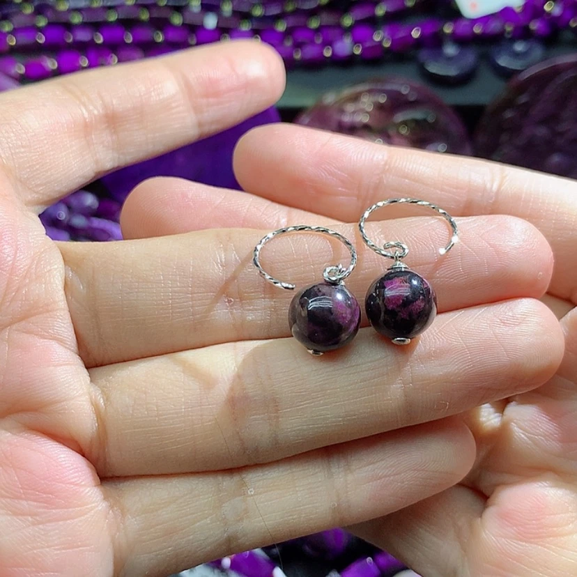【闪购商品】苏纪石（舒俱来）银S925镶嵌耳钩