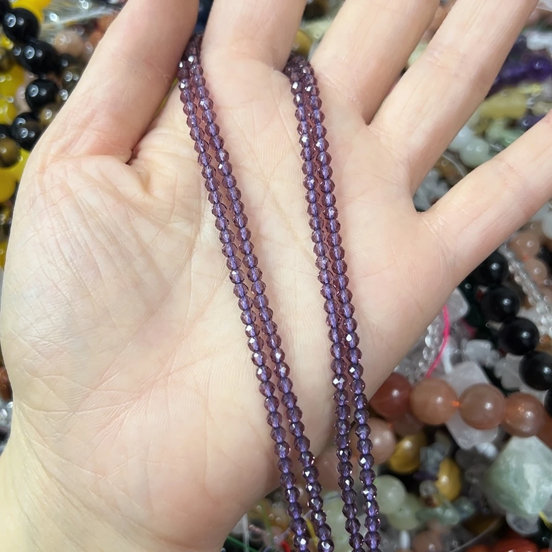 玛瑙/玉髓未镶嵌珠宝半成品，卡3紫水晶2条