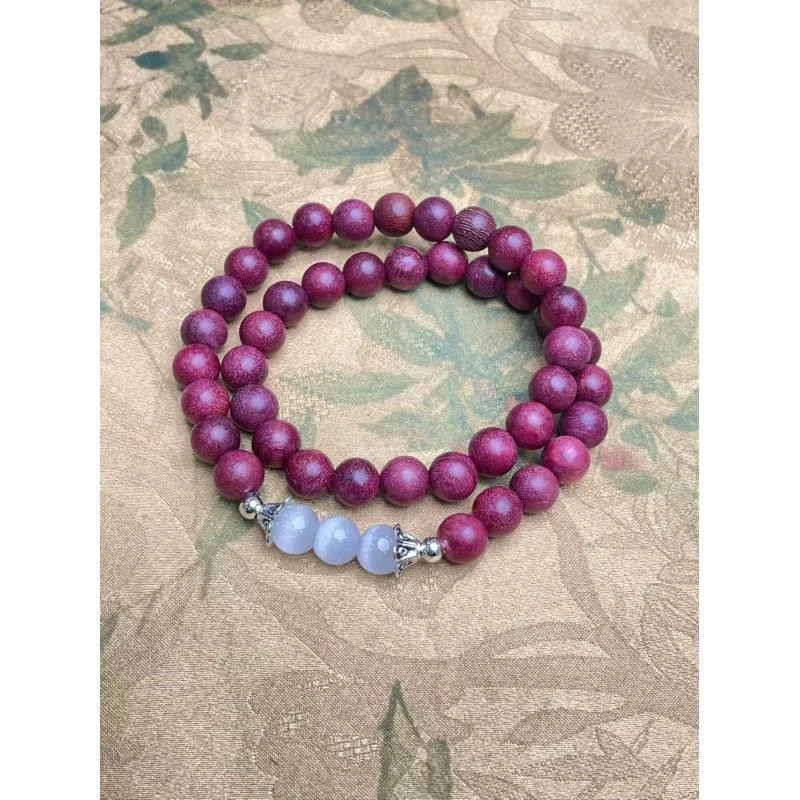 DA-1147-0.8紫檀带白色隔珠