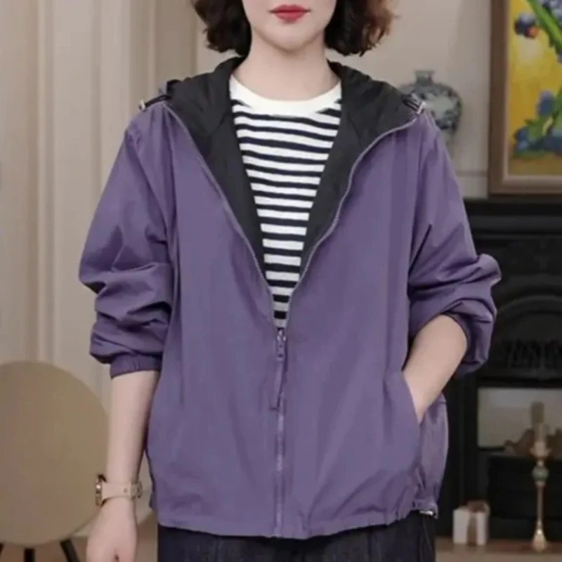 纯色短款百搭双面穿短外套宽松女装女春季常规款母亲节洋气衣服