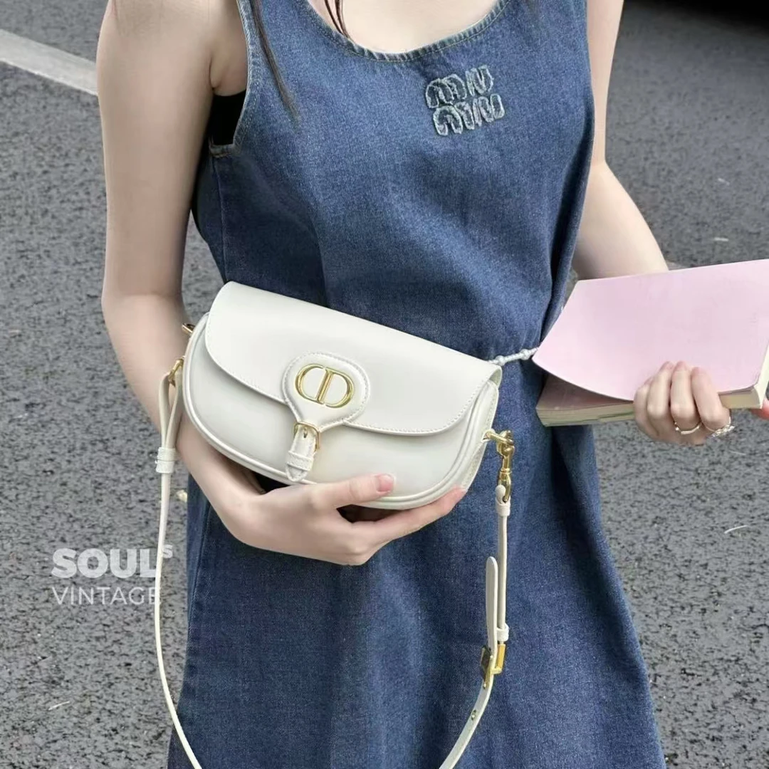 95新 DIOR/迪奥 Dior 白金 牛皮 bobby eastwest新月包/621078479