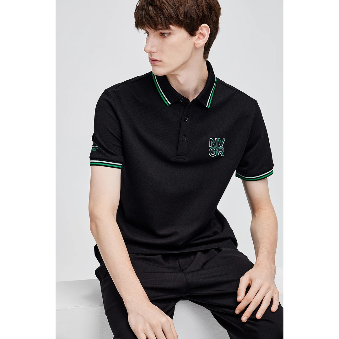 [吸湿排汗]navigare意大利小帆船短袖POLO衫男款抑菌撞色半袖T恤