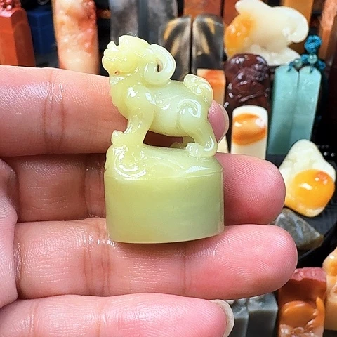 寿山石寿山艾叶綠