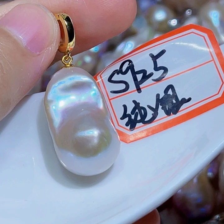 淡水珍珠银S925镶嵌颈饰