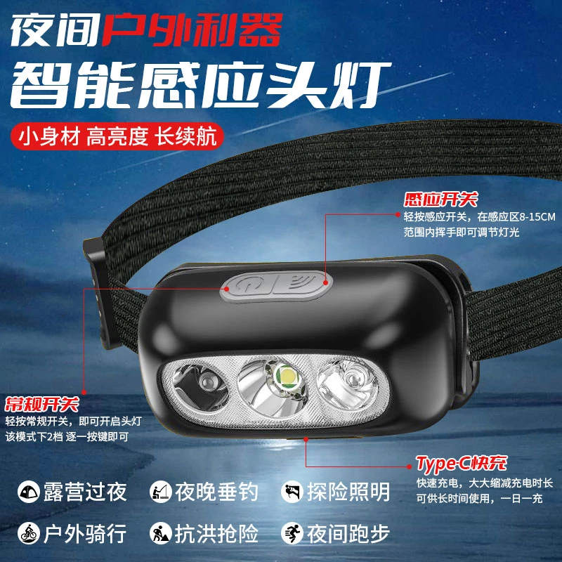 福利差评勿拍感应灯头灯钓鱼户外