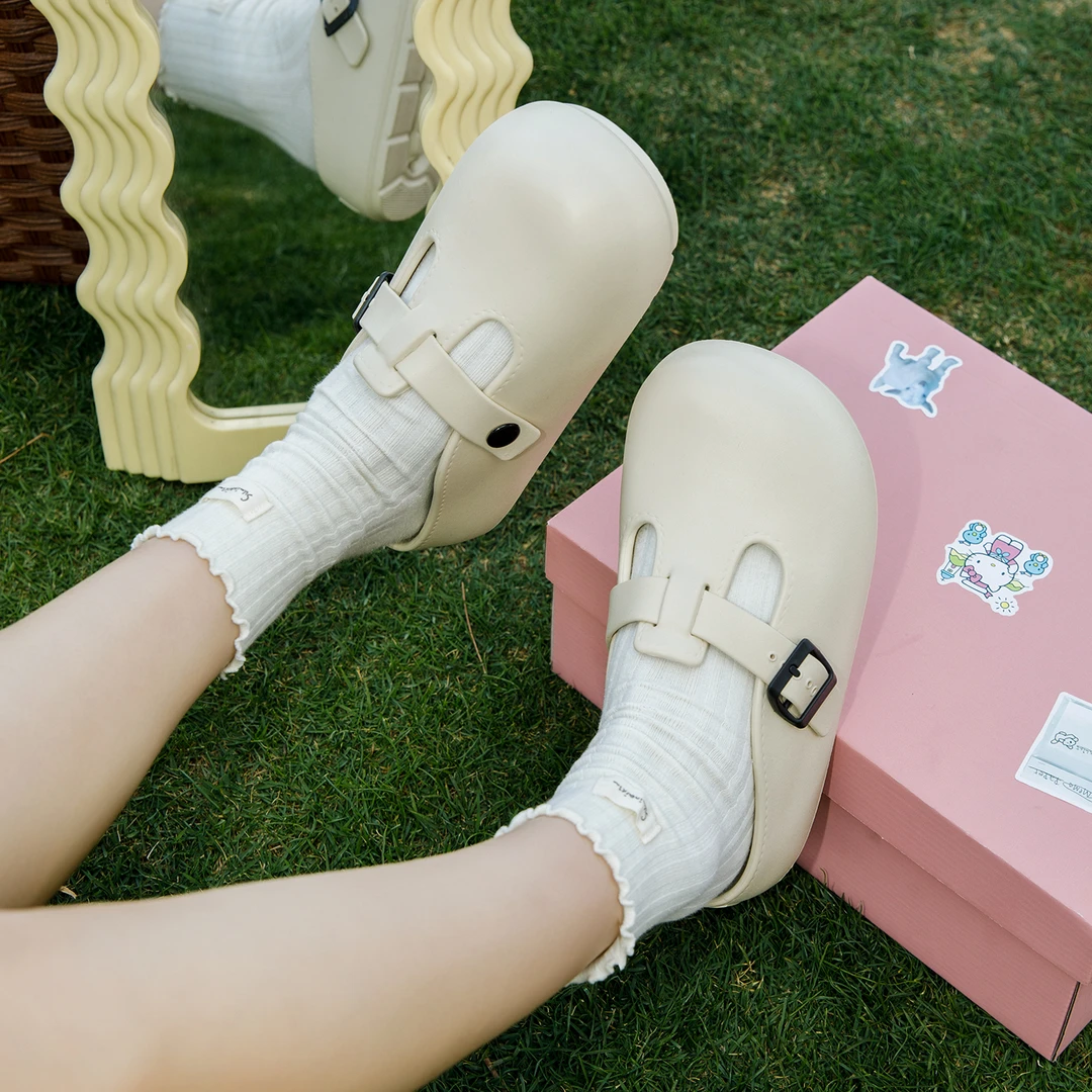 勃肯洞洞夏季拖鞋时尚厚底新款包头拖鞋女鞋外穿凉鞋外穿百搭