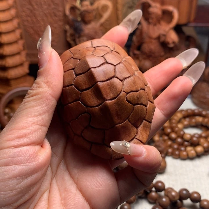 檀香木把件龚*迁老山檀木富甲