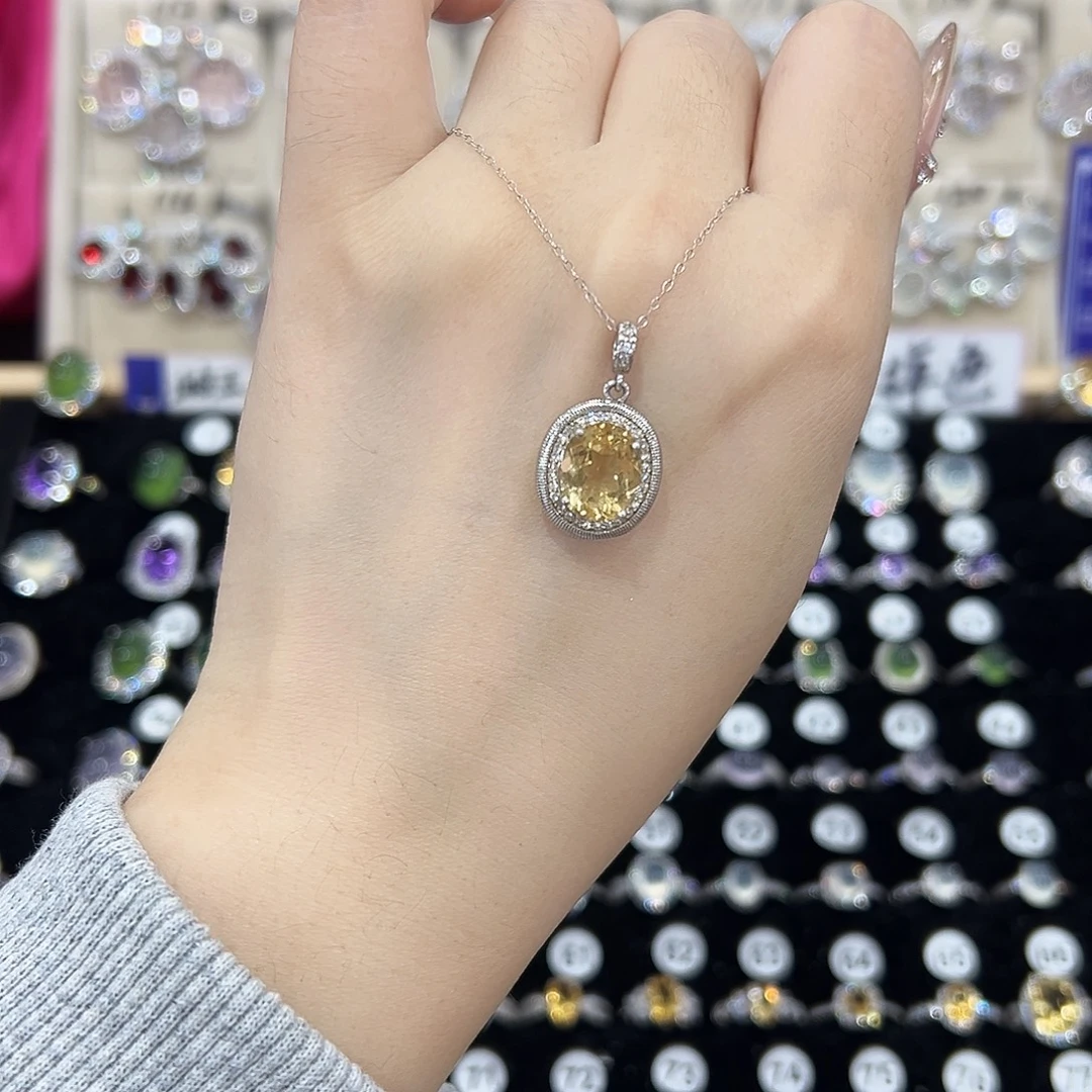 *****戒指银S925镶嵌黄晶