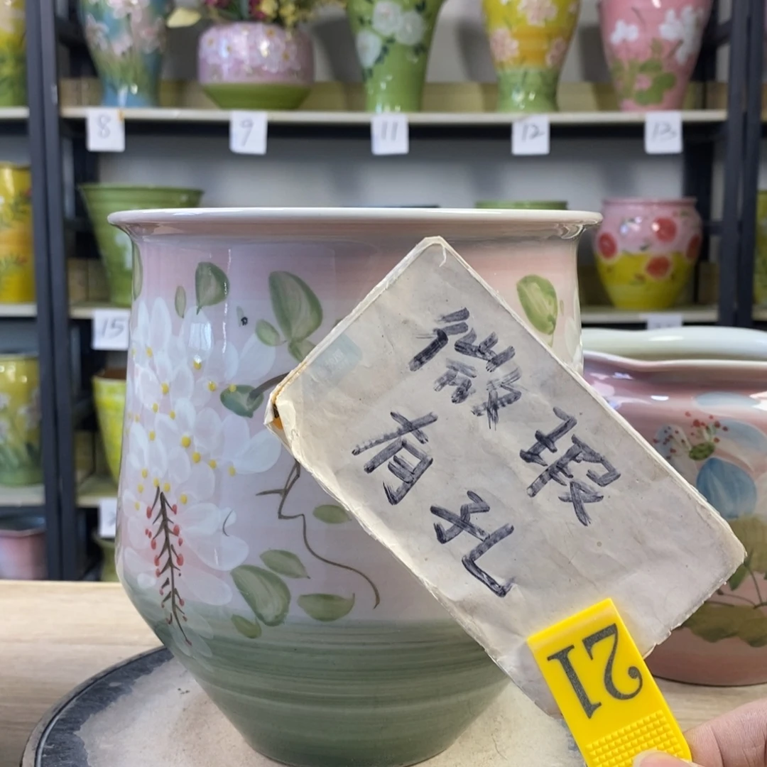 景德镇手工手绘陶瓷花盆