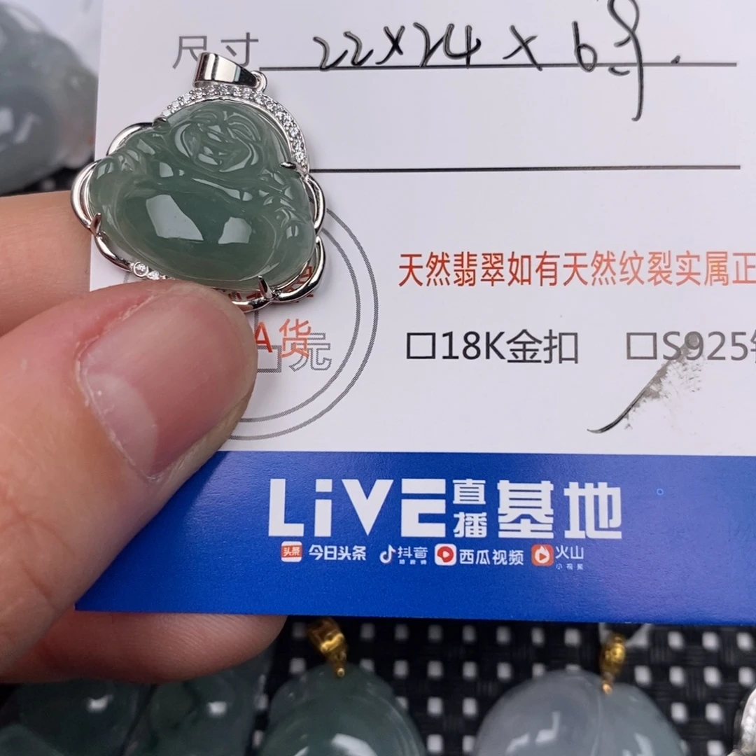 翡翠银S925镶嵌颈饰