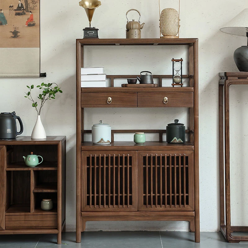 老榆木博古架茶杯架书柜餐边柜