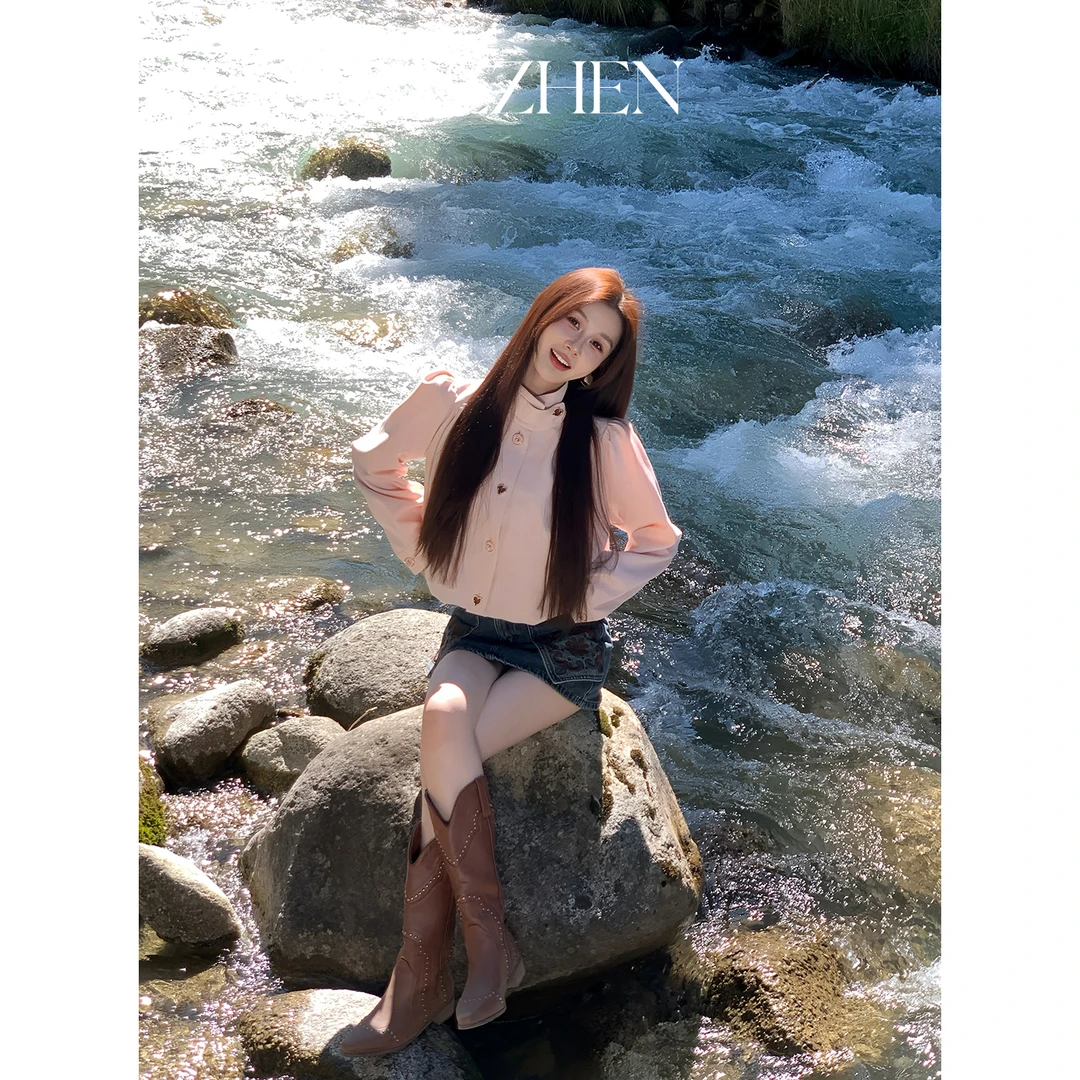 （秋势力周）AZZHEN【云朵夜曲】灯笼袖云朵下摆风衣外套AZ5LSF11-00