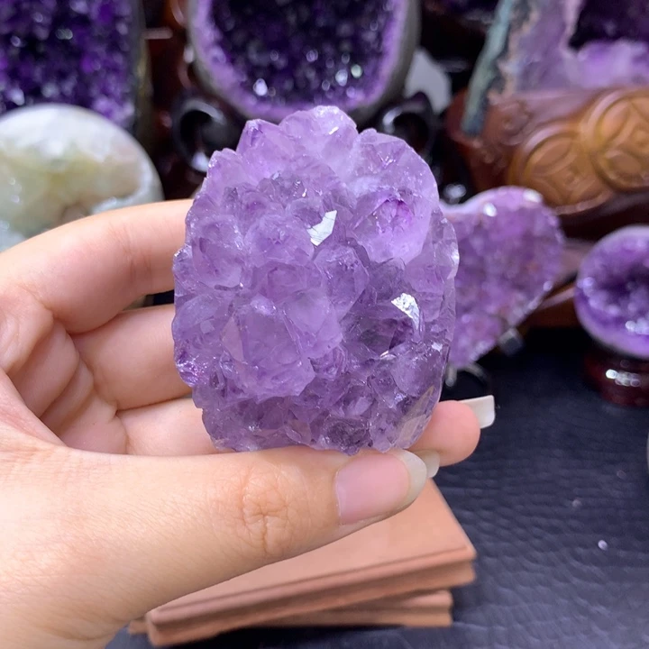 紫晶珠宝半成品未镶嵌