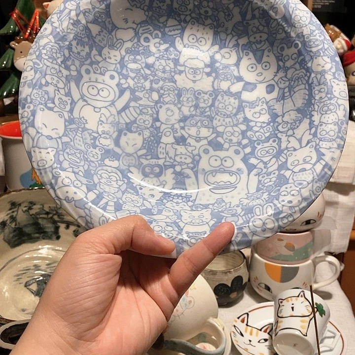 动物大菜盘有划痕